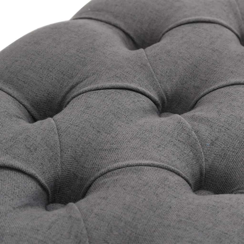 Polsterbank Dunkelgrau 110x38x45 cm Leinen Massivholz Cabriole-Beine für Flur Schlafzimmer Esszimmer mit bequemer Leinenpolsterung und eleganter Optik