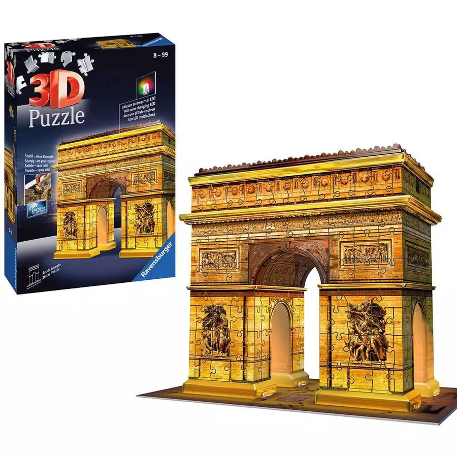 Ravensburger Triumphbogen bei Nacht bunt