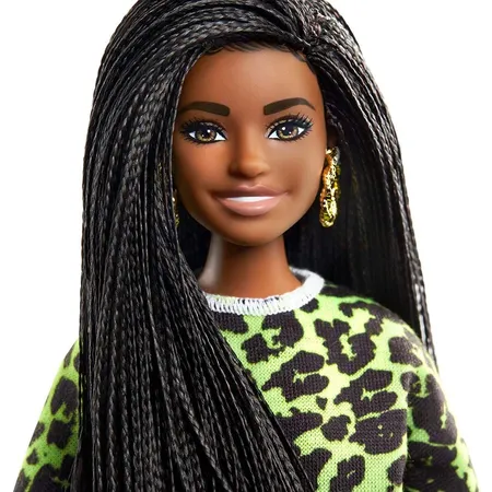 Barbie Fashionistas Puppe (brünett) mit grünem Oberteil, Anziehpuppe, Modepuppe