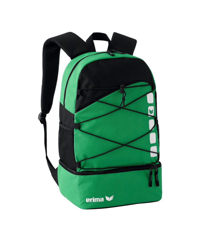 Erima Rucksack mit Bodenfach Club 5 Grün Schwarz