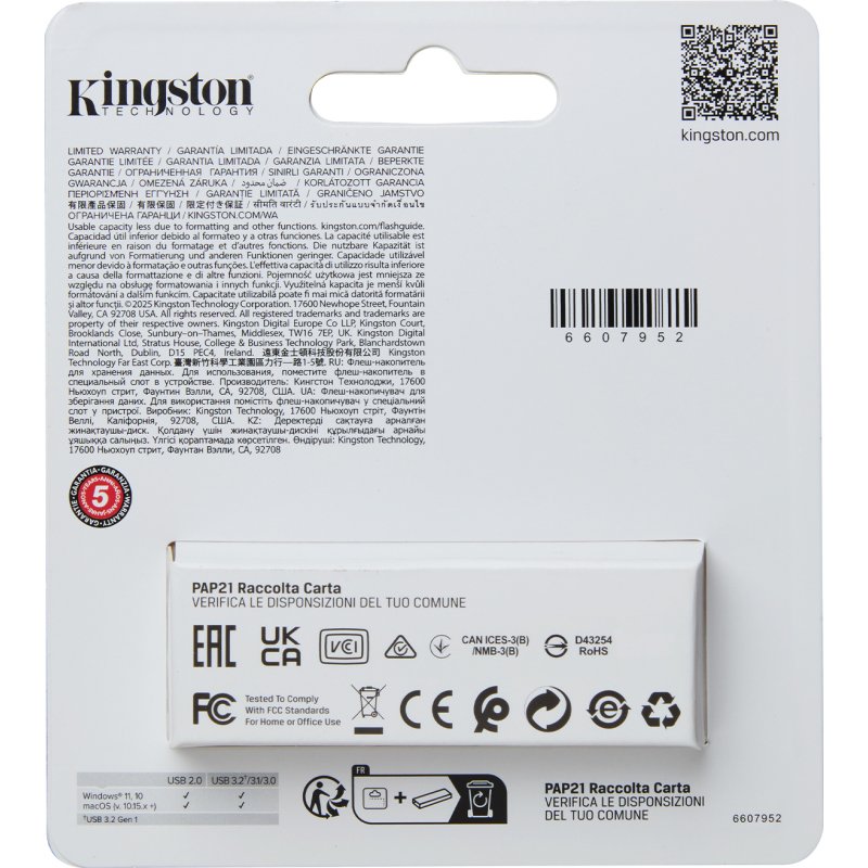 Kingston Technology DataTraveler 512GB Portable USB 3.2 Gen 1 Exodia S (Noir/Jaune)