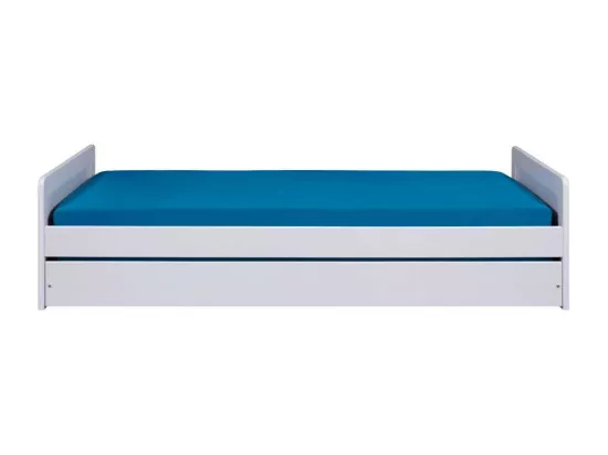 Surf lit 90x190cm, lit gigogne blanc.