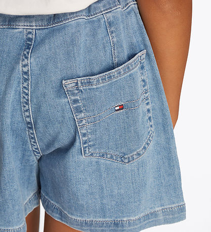 Tommy Hilfiger Shorts - Denim - Weit - Drapierter Denim