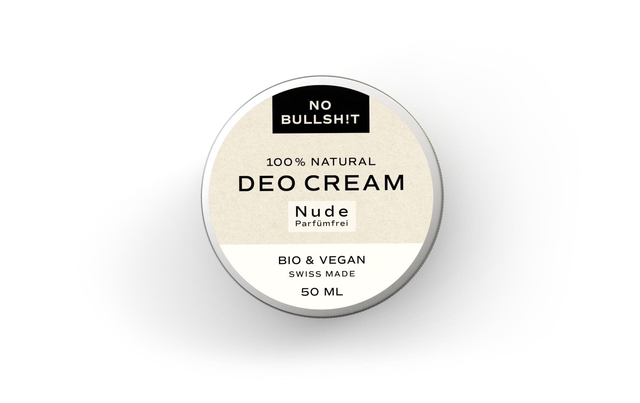 Deo Cream Nude 50 mlNatürliche, vegane Deo Cream ohne künstliche Duft- und Farbstoffe