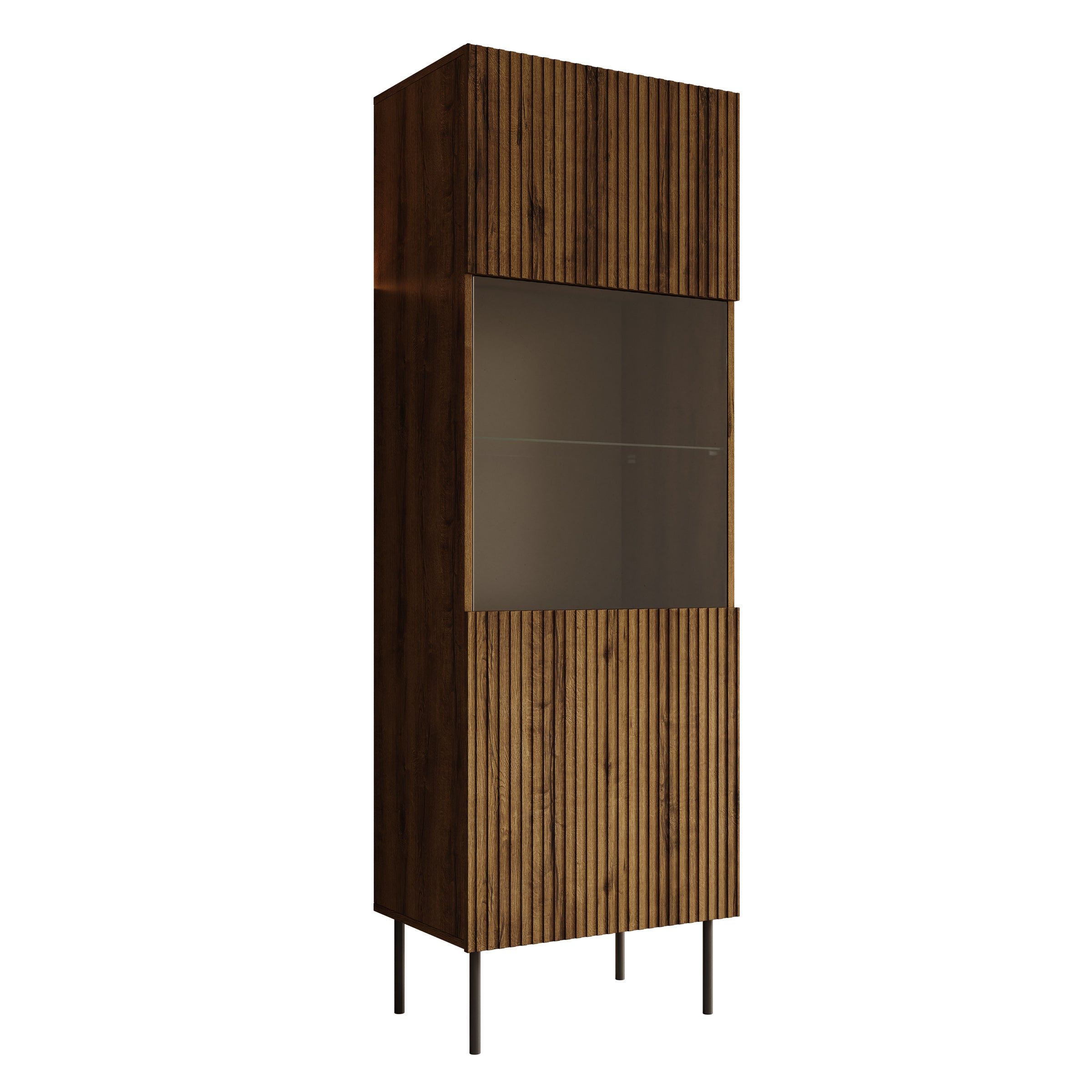 Tartagal - Vitrinekast - Donkerbruin - 60x40x183 cm