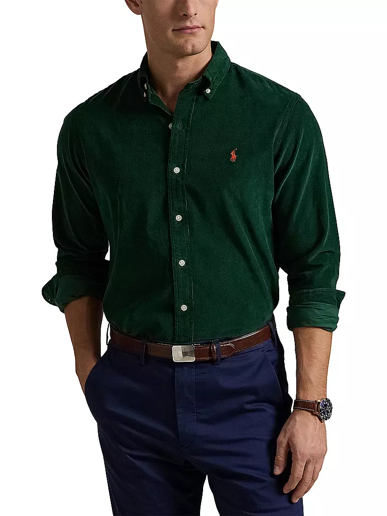 POLO RALPH LAUREN Cordhemd Slim Fit grün