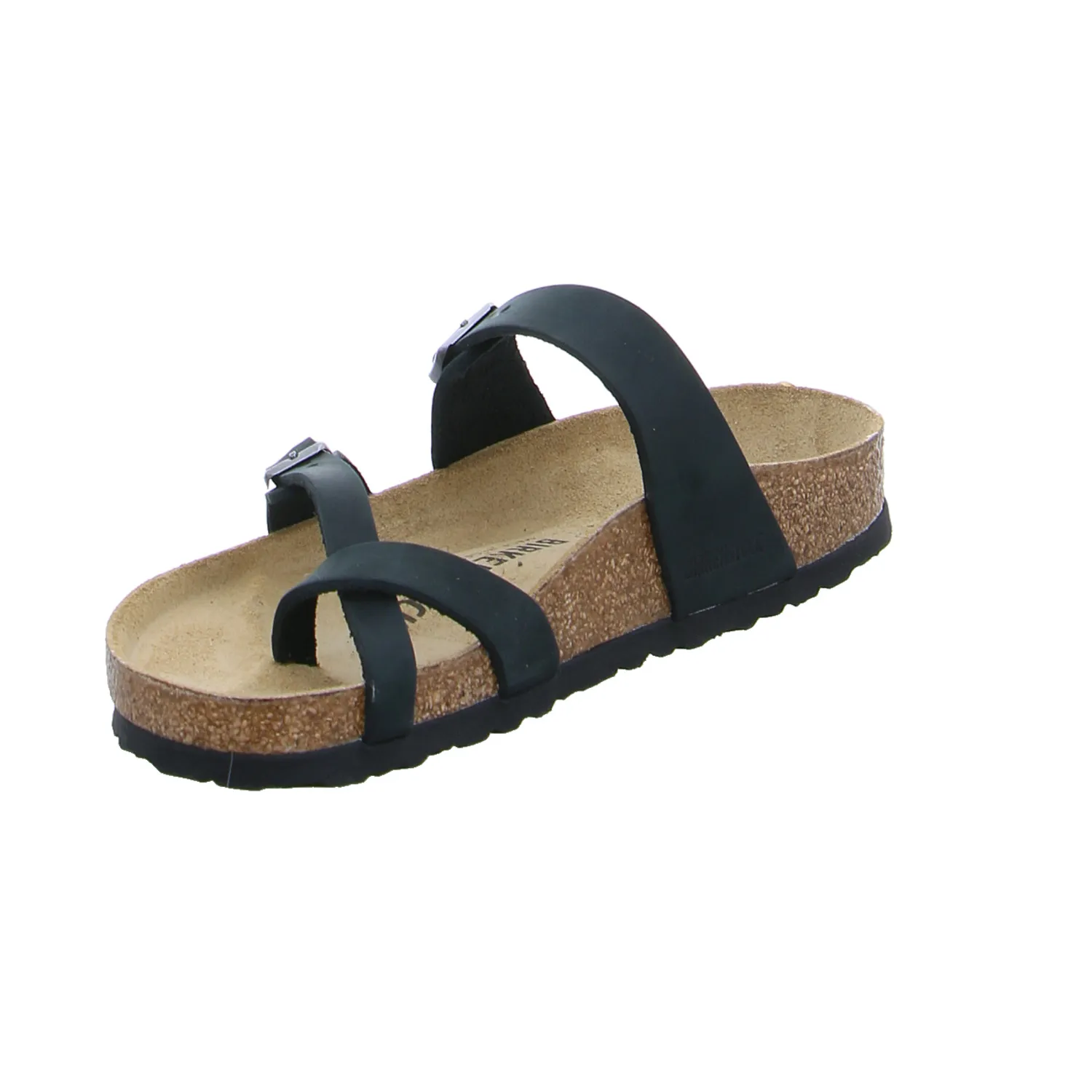 BIRKENSTOCK Bio-Zehentrenner Schwarz Lederimitat