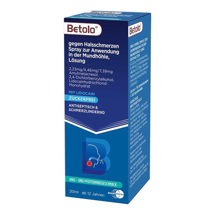 Betolo® gegen Halsschmerzen Rachenspray, 20 ml