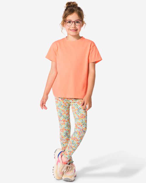 legging côtelé à fleurs pour enfants multi