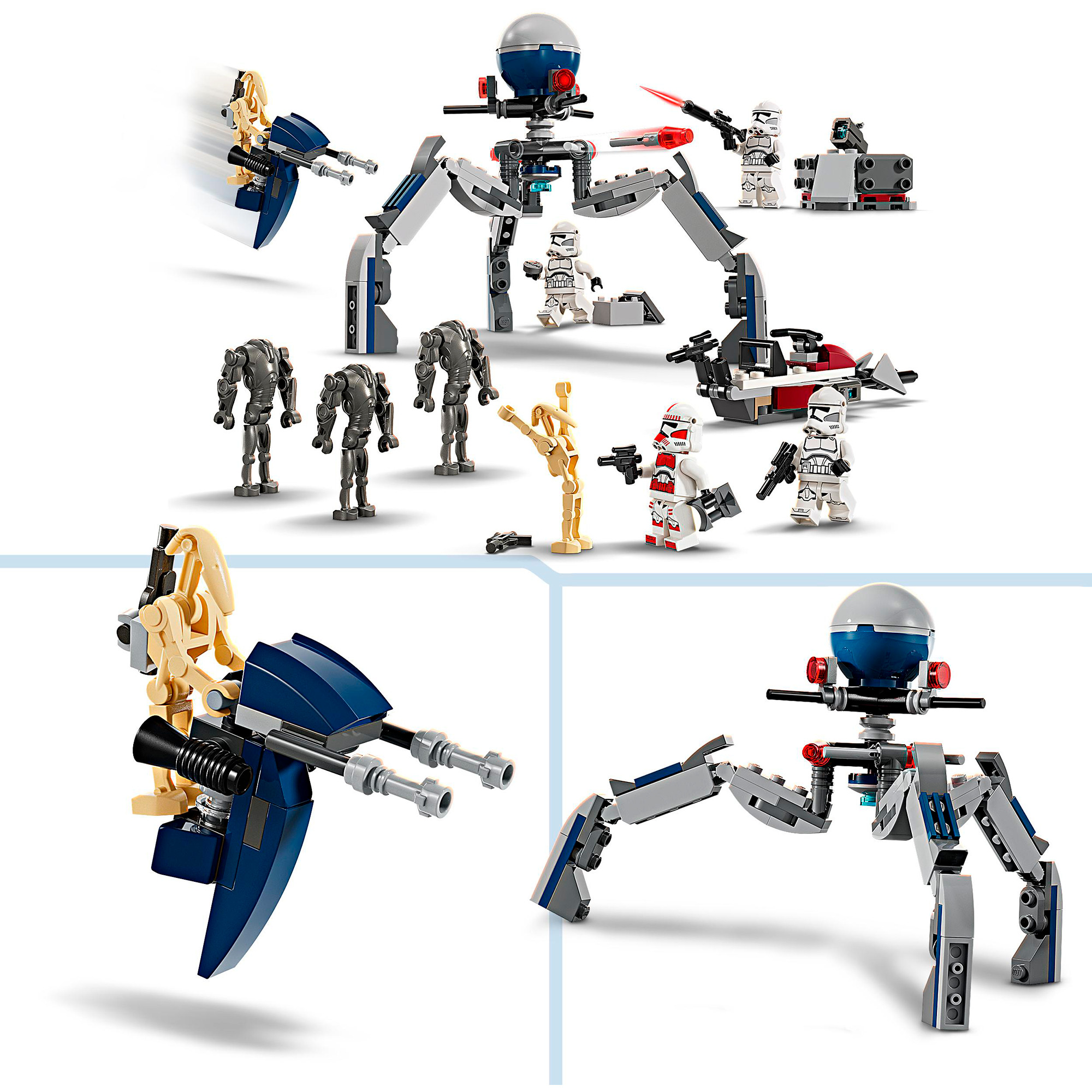 LEGO Konstruktionsspielzeug LEGO Star Wars Clone Trooper & Battle Droid Battle Pack