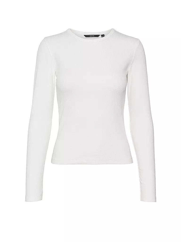 VERO MODA Langarmshirt Slim Fit  VMCHLOE weiss