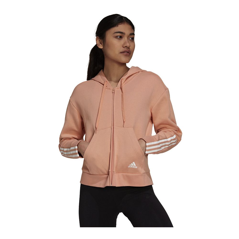Adidas Performance ESSENTIALS LOOSE-CUT 3-STRIPES FULL-ZIP - Sweat Femme amblus