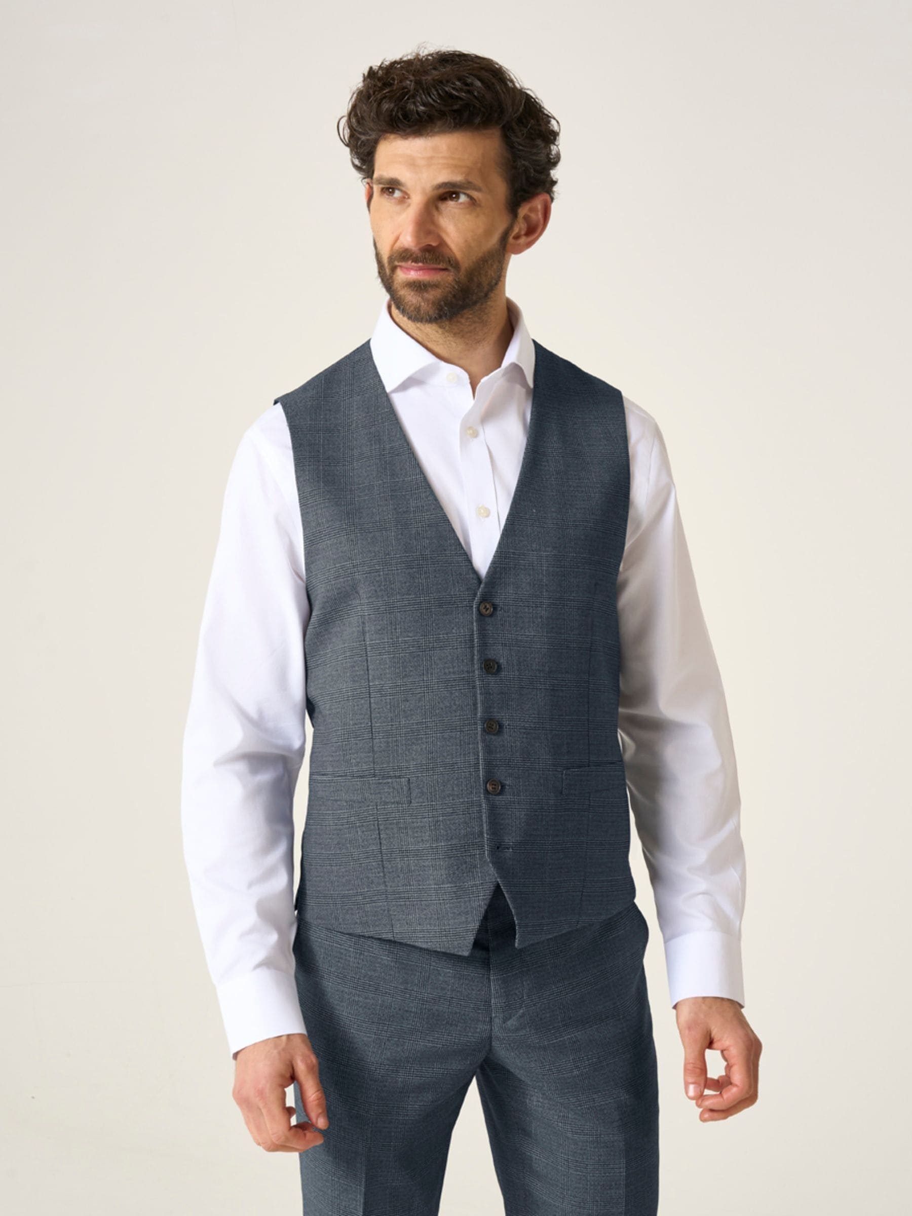 Skopes Tailored Fit Anthony gilet met Self Check patroon