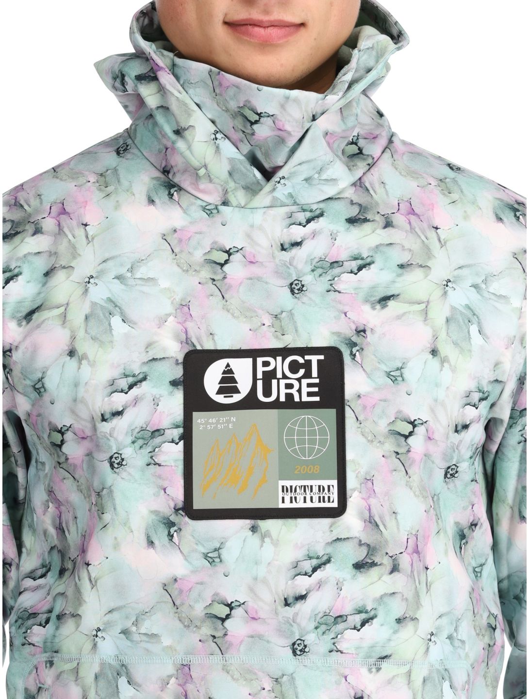 Printed softshell ski-jas heren
