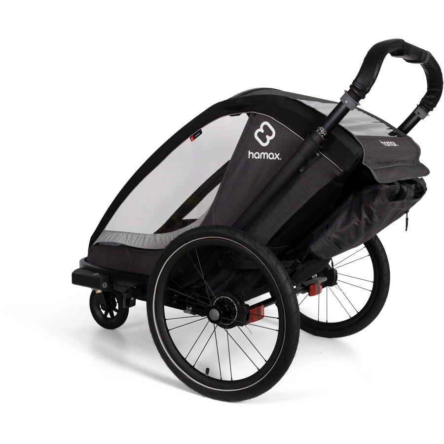 hamax Kinderfahrradanhänger Cocoon ONE Einsitzer greyblack