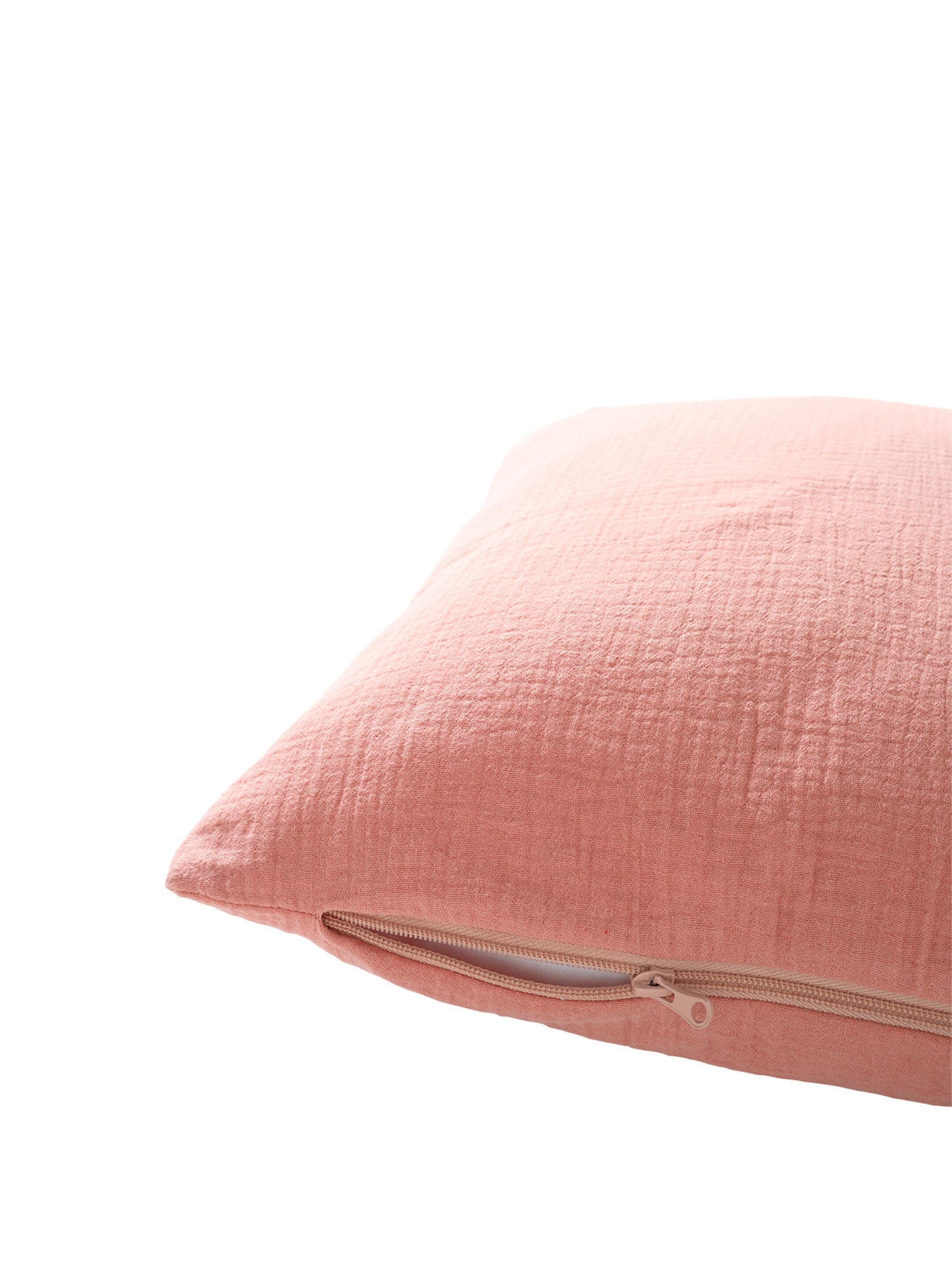 Vertbaudet Kinderzimmer Tier-Kissen aus Musselin rosa