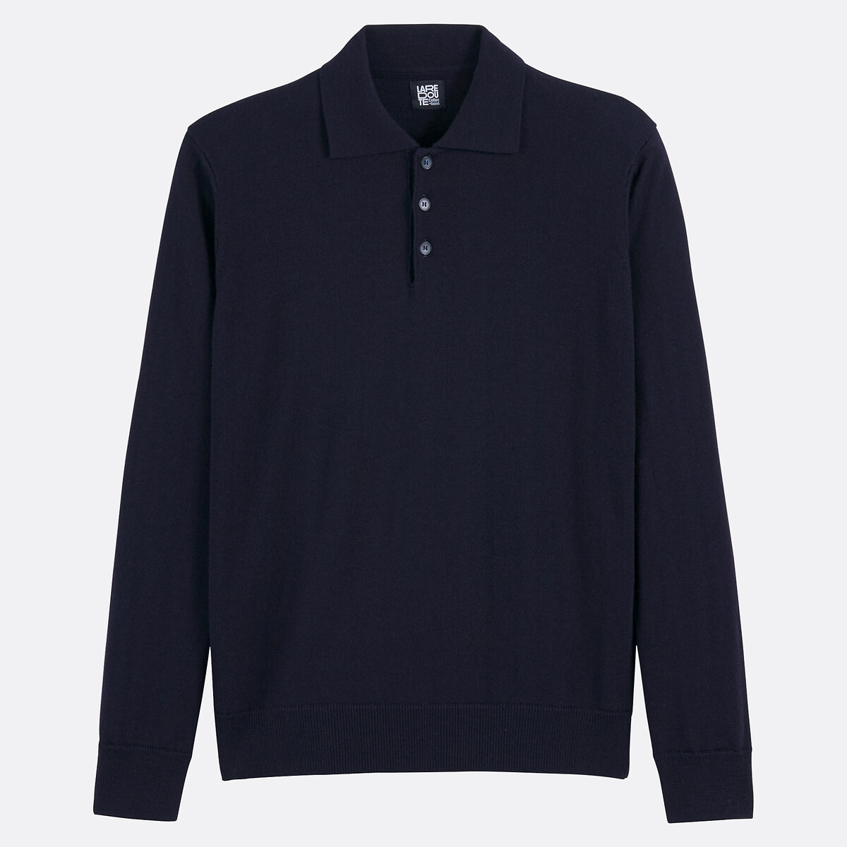COLEÇÕES LA REDOUTE<br>Suéter de lã merino com gola polo fabricado na Europa