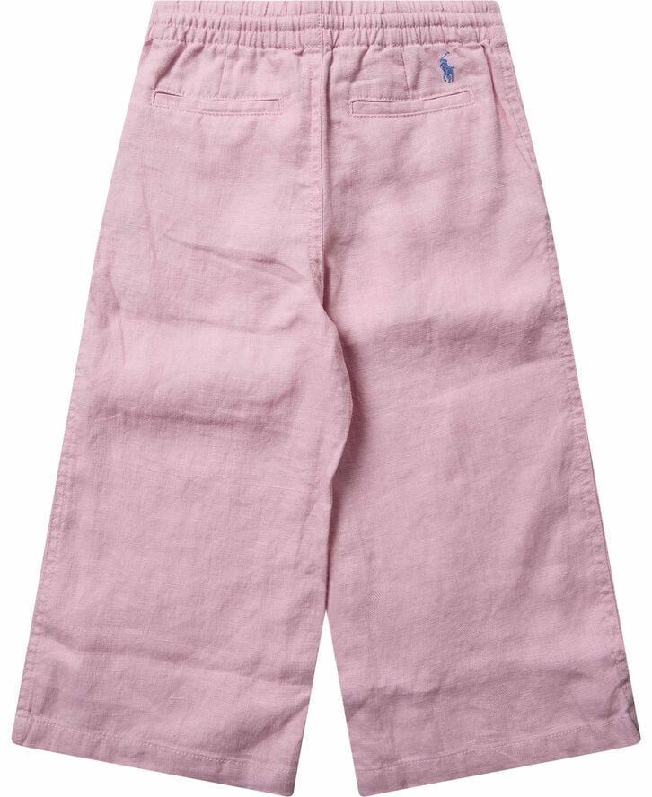 Polo Ralph Lauren Wide-Leg Linen Pant Lyserød
