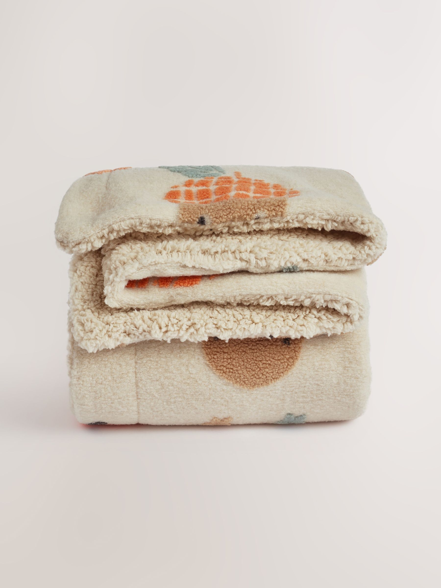 Fleece bedloper met pompoenprint