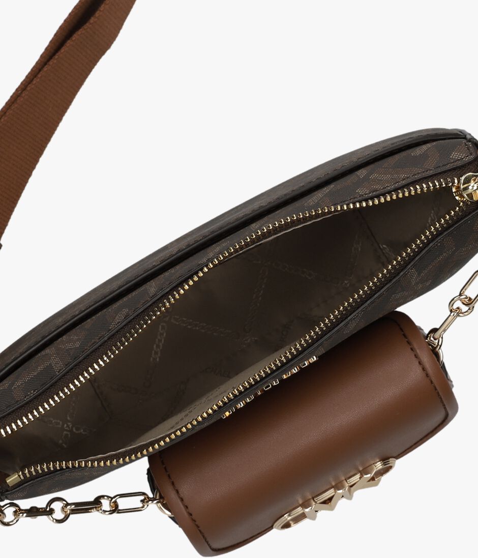MICHAEL KORS cognac michael kors schoudertas lg mf crossbody