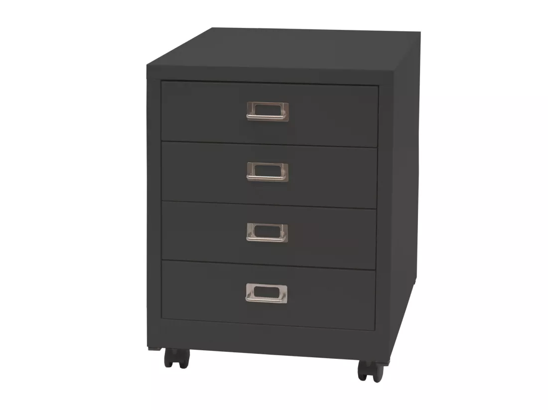 Caisson à roulettes MCW-L49, gris foncé