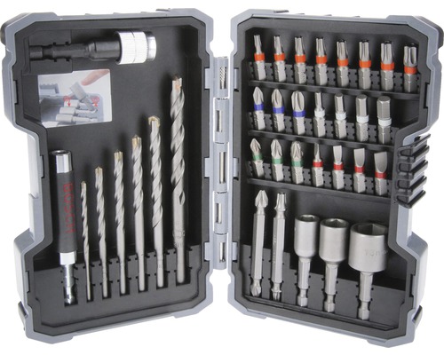 Bosch betonboor- en schroefset, 35-delig.