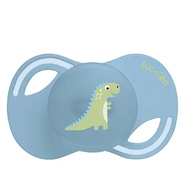 Luc et Léa Collection 2 Sucettes Anatomiques Tetine Extra-slim 6-18 mois Dino