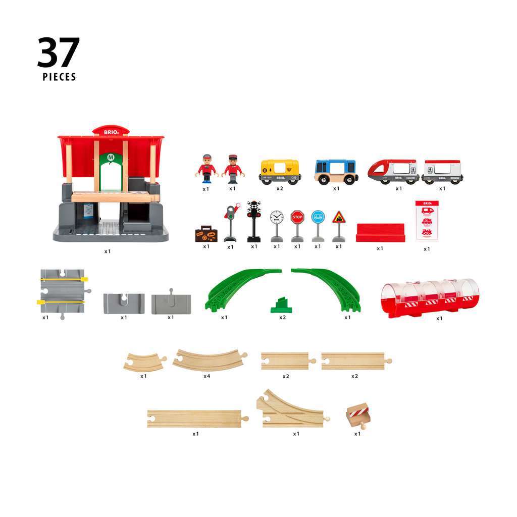 BRIO Spiel Großes City Bahnhof Set