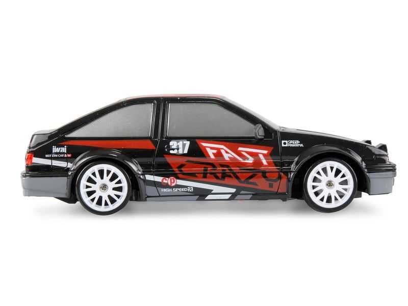 Amewi Drift Sport Car 4WD Schwarz, RTR, 1:24 Ferngesteuertes Drift-Auto für Kinder ab 6 Jahren