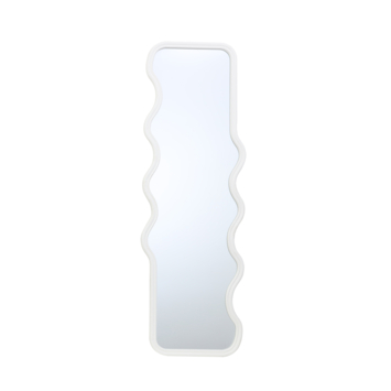 Spiegel golvend mat wit 180x60 cm