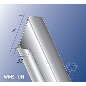 GAMMA metalen metalstudvloer-/plafondprofiel ligger 250 cm 45 mm