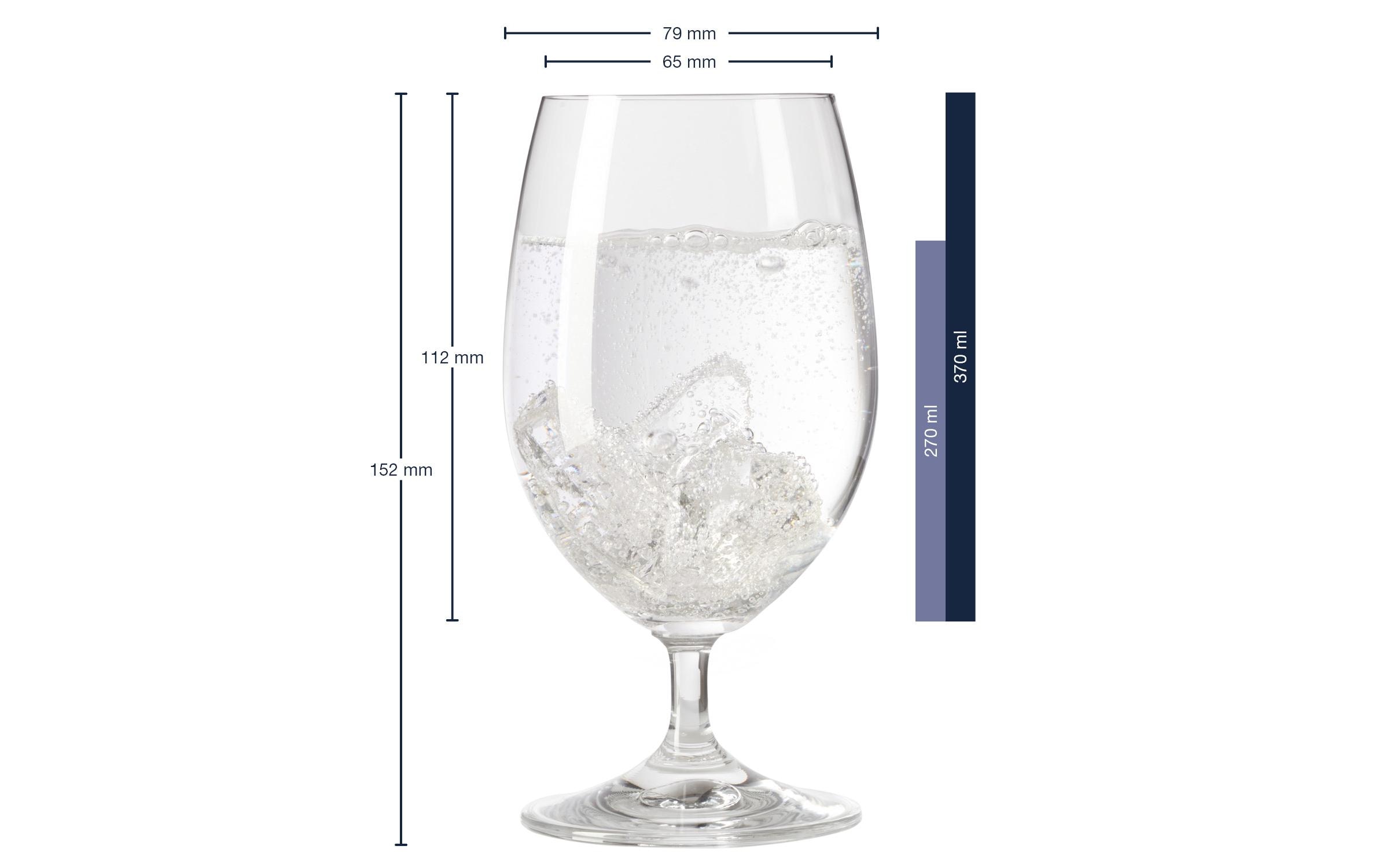 Trinkglas Daily 370 ml, 6 Stück, TransparentElegantes Trinkgläser Set