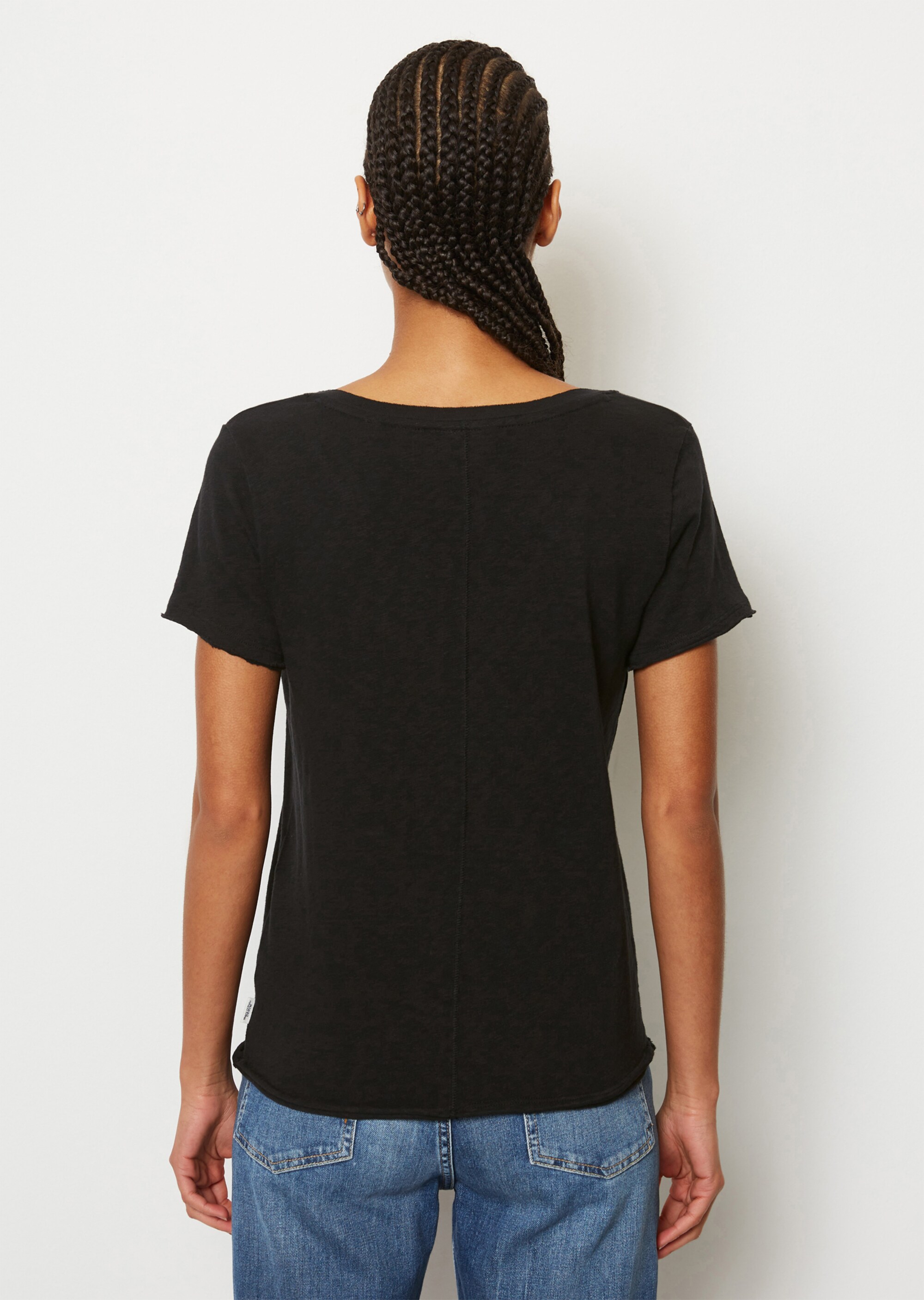V-Neck-T-Shirt regular Organic-Slub-Cotton