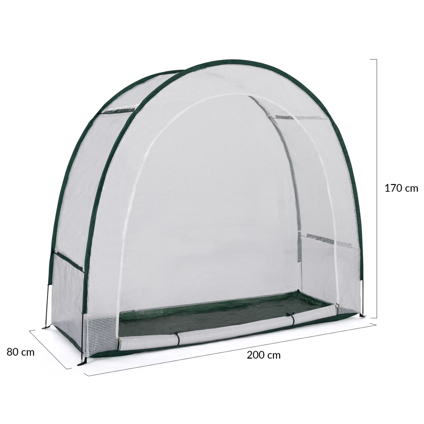 Serre d'hivernage demi lune 200 x 80 x 170 cm balcon et terrasse