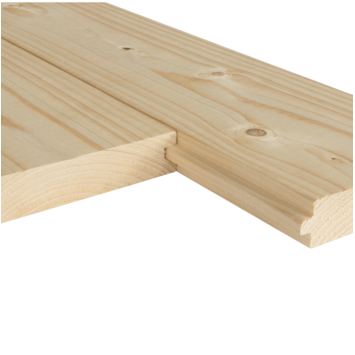 Steigerhout vuren geschaafd 28x138 mm 270 cm met T&G