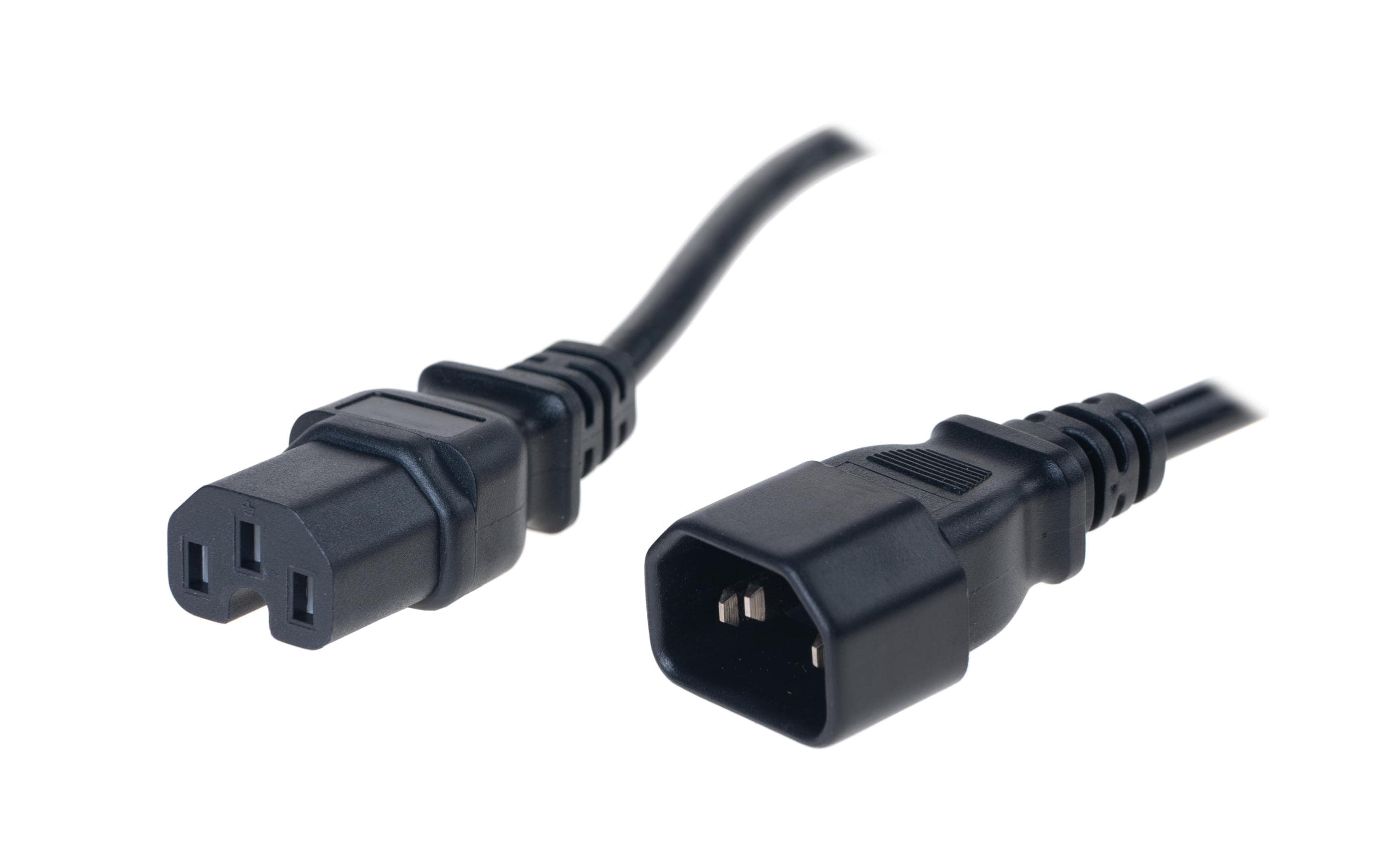 Netzkabel 2.5 m C15 - C14 Schwarz230 V Netzanschlusskabel, angespritzt