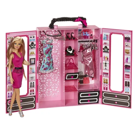 Mattel Barbie Kleiderschrank mit Puppe