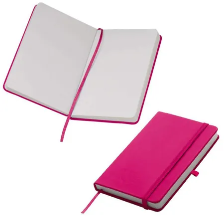 Easy Gifts Notizbuch im samtweichen PU-Hardcover mit 160 blanko Seiten, DIN A6, pink