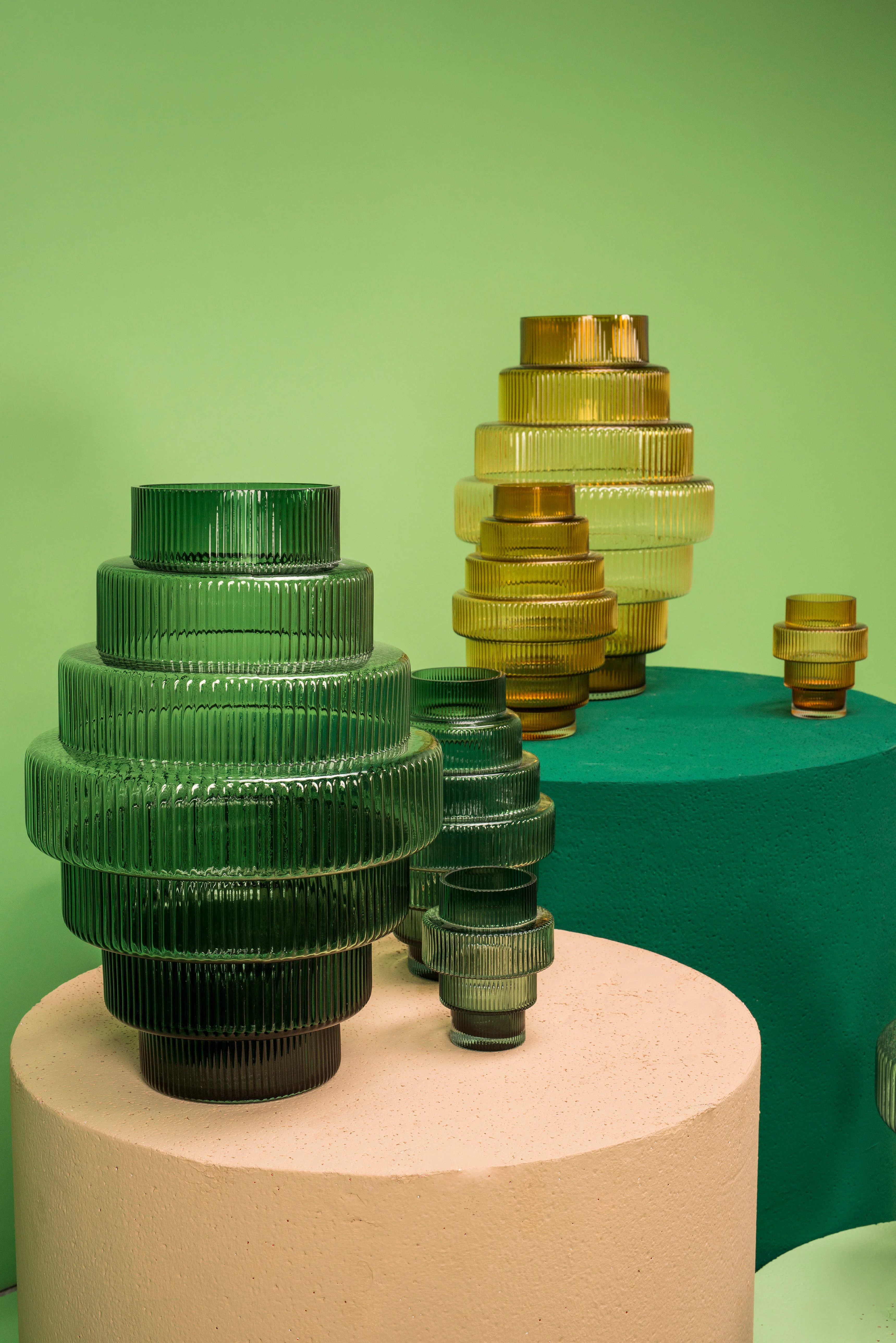 STEPS LARGE - Vase verre | Vert