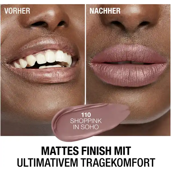 Lasting Perfection Mega Matte Liquid Lip Color, Fb. 110 Shoppink In Soho