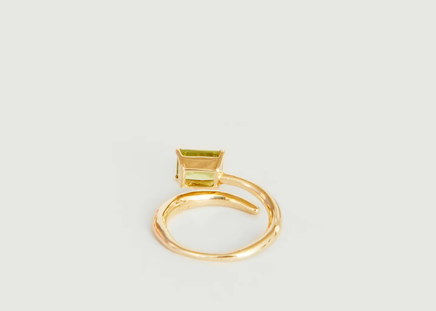 Bague ouverte plaqué or Gem Peridot FARIS