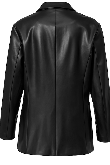 Blazer, Lederoptik, Classic Fit, Revers