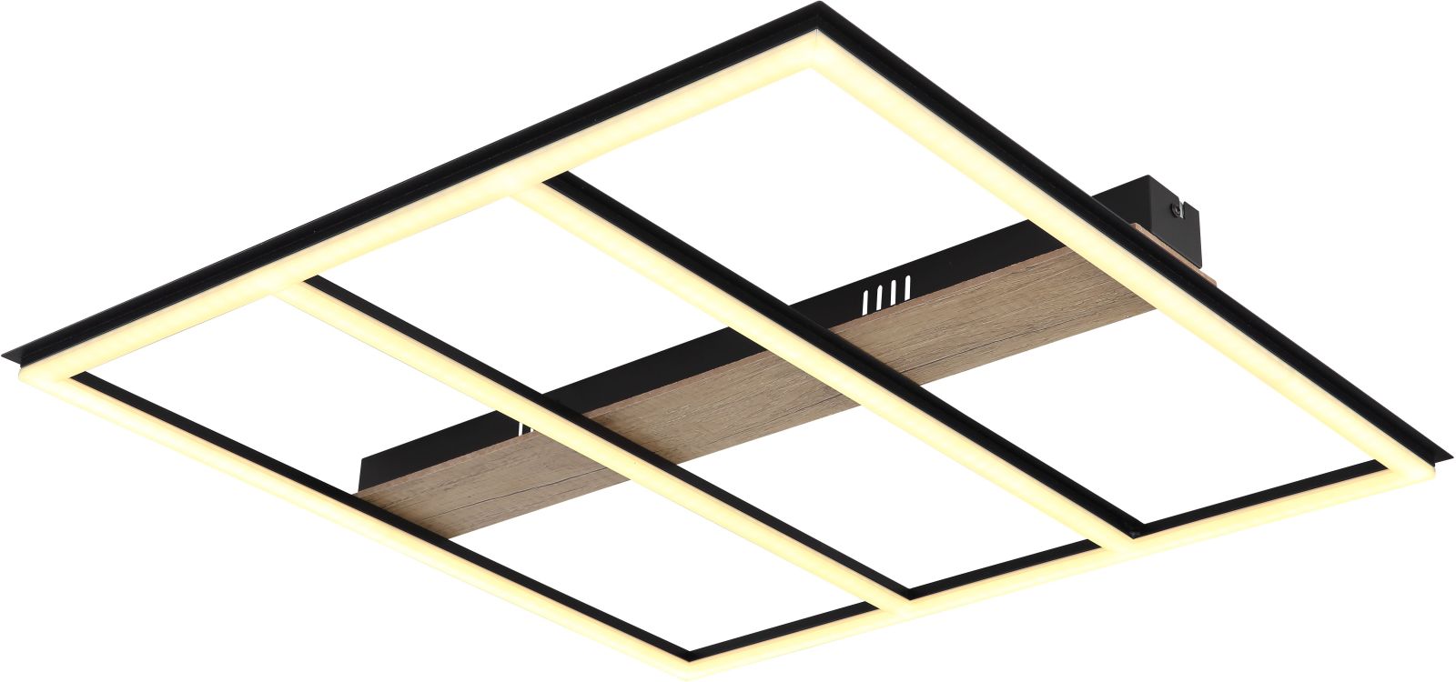LED-Deckenleuchte - schwarz - 60x60 cm