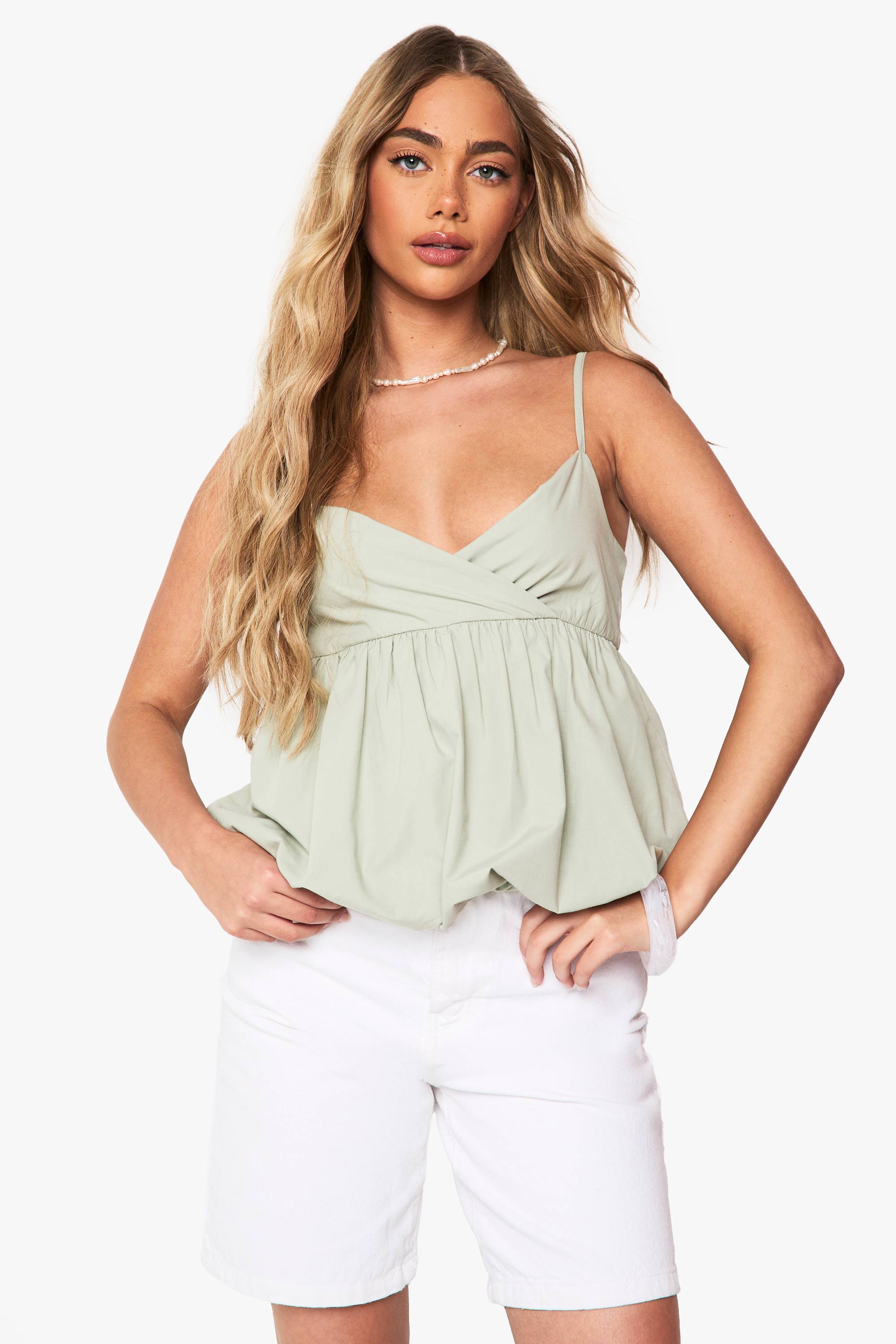 boohoo Cami en popeline Puffball