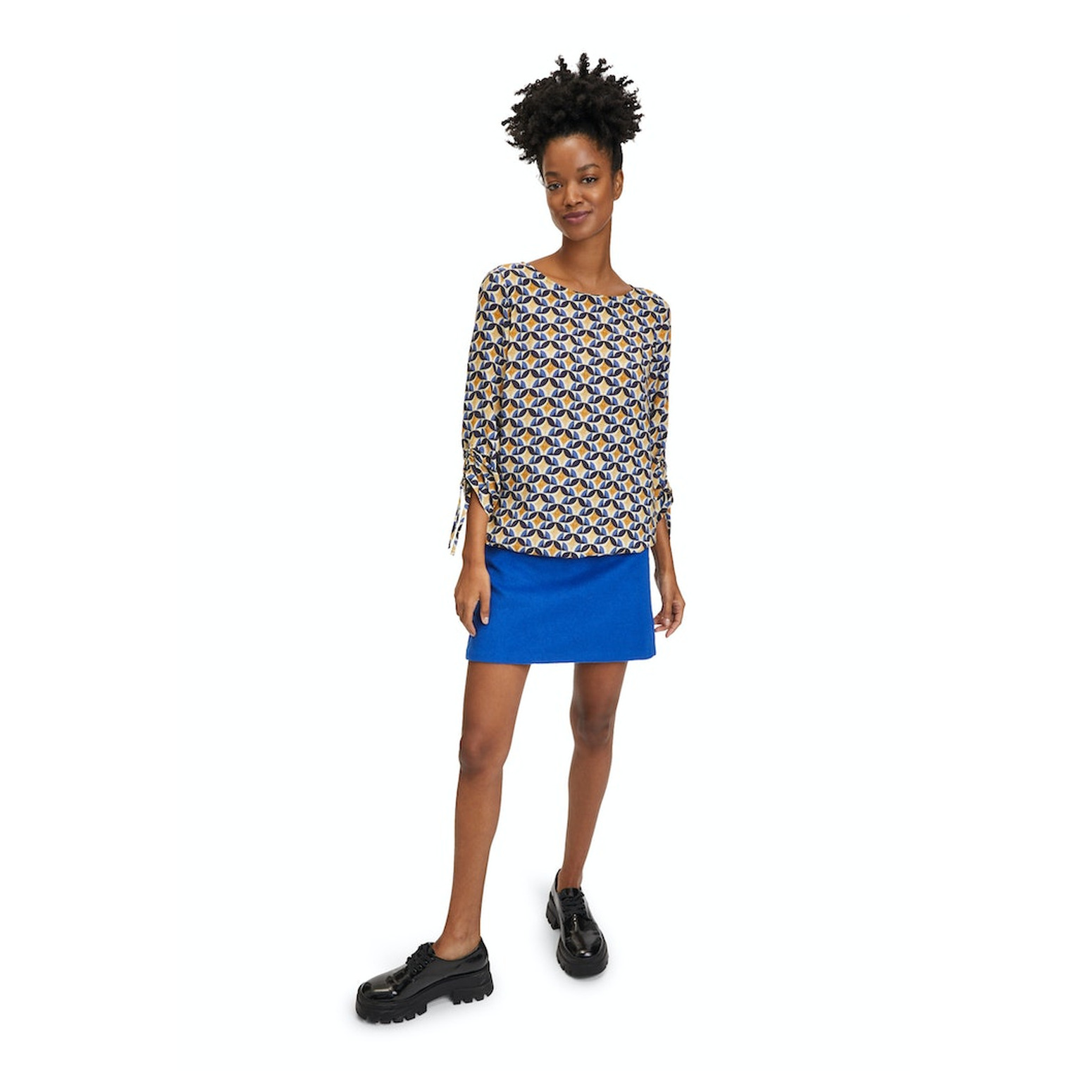 Cartoon Bluse Kurz 3/4 Arm