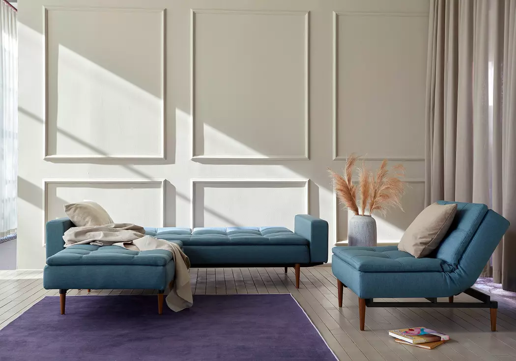 Schlafsofa mit Armlehnen Dublexo Styletto dunkel