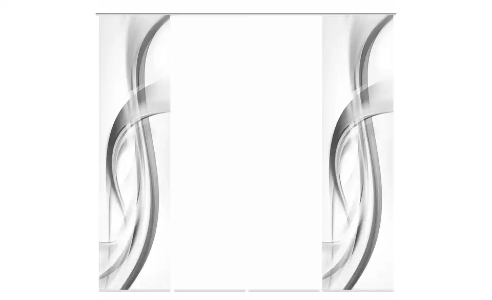 Schiebevorhang Set 4tlg. Grau 4er-Set