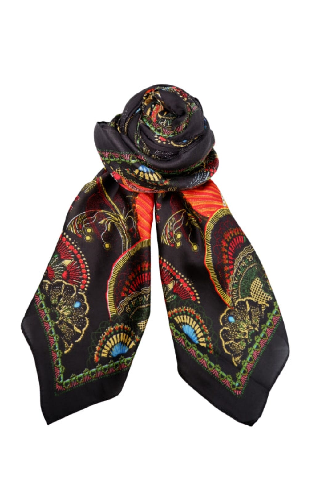 Black Colour Bcmons Satin Scarf