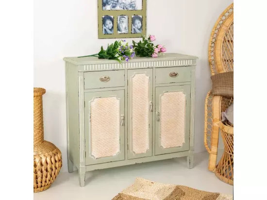 Console en bois vert 95x36x88h