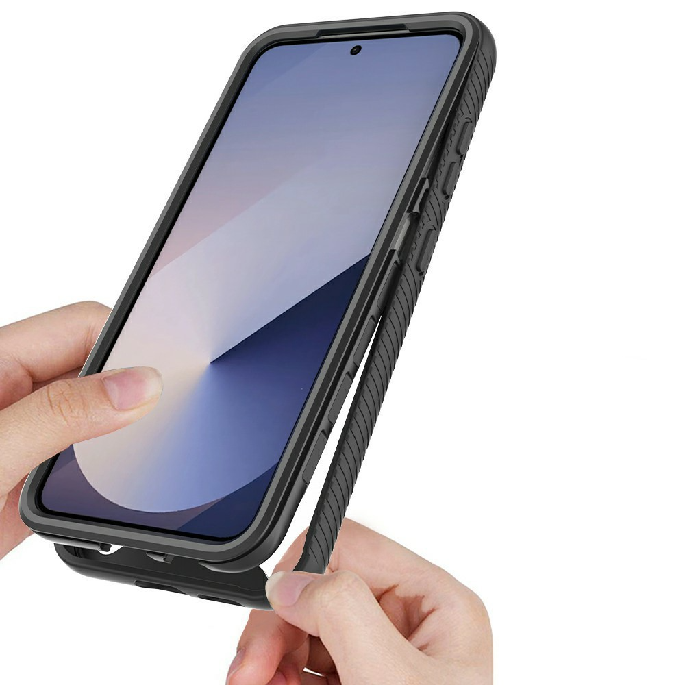 Samsung Galaxy S25 Magnetische Schutzhülle mit Panzer Glas Backcover   Display- / Kameraschutz MagSafe-Modul (Verschlussmechanismus) - Schwarz